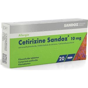Cetirizine Sandoz 10mg Tabletten 20 stuks