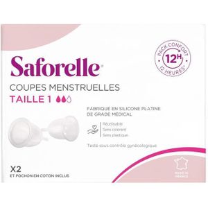 Saforelle - Menstruatiecups - Pack Comfort - 12 uur - 2 stuks
