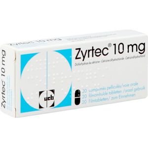 Zyrtec 10mg Tabletten 20 stuks