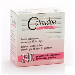 Cotondou Plus Houten Wattenstaafjes 120 stuks