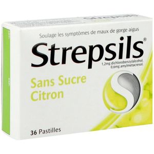 Strepsils citroen suikervrij Zuigtabletten 36 stuks