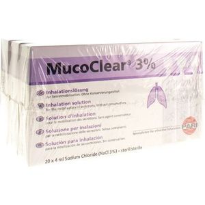 Mucoclear - 3% Ampullen - 60 stuks - Hypertonische Zoutoplossing voor Inhalatie