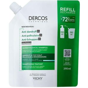 Vichy Dercos Anti-Roos DS - Normaal tot Vet Haar Navulling Shampoo 390ml