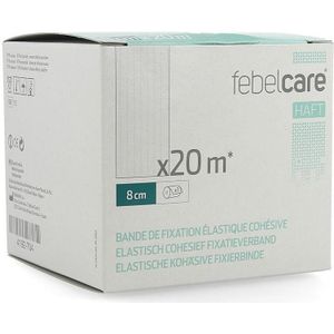 Febelcare Haft elastisch cohesief fixatieverband 8cmx20m 1 stuks