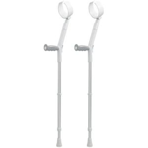 Rebotec Safe-in elleboogkruk met gesloten manchet grijs 2 stuks