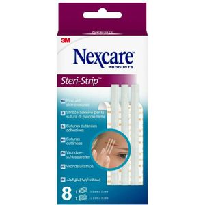 Nexcare Steri-Strip Wondsluitingstrip wit 2 maten 8 stuks
