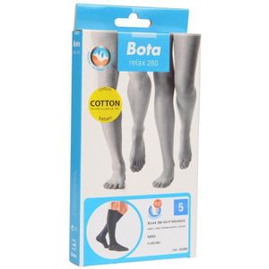 Bota Relax 280 katoenen kniekous zwart T5 2 stuks