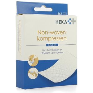 Heka - Non-woven Kompres - 8,5x5cm - 4 Lagen - 16 Stuks