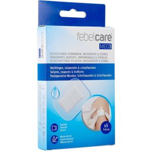 Febelcare Med3 Zelfklevend waterdicht verband 7x5cm  5 stuks