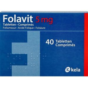 Folavit 5mg Tabletten 40 stuks