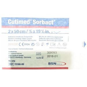 Cutimed Sorbact Gaasstrook 2x50cm 1 stuks