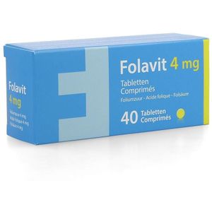 Folavit 4mg lactosevrij Tabletten 40 stuks