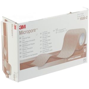 Micropore 5cm x 9,1m 6 stuks