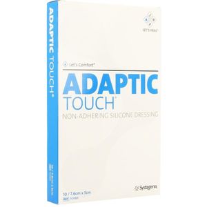 Adaptic Touch Siliconeverband 5x7,6cm 10 stuks
