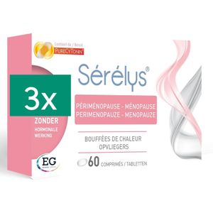 Sérélys perimenopauze - menopauze voordeelpakket Tabletten 3x60 stuks