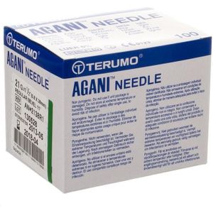 Terumo naald Agani 21G 1 1/2 0,8x38mm 100 stuks