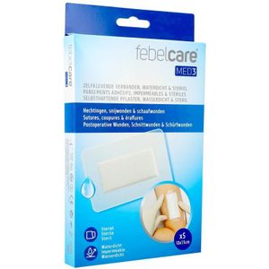 Febelcare Med3 Zelfklevend waterdicht verband 10x15cm 5 stuks