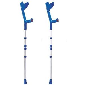 Rebotec Travel blauwe elleboogkrukken met tas 2 stuks