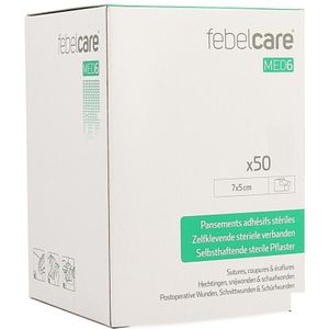 Febelcare Med6 Zelfklevend wondverband 7x5cm 50 stuks