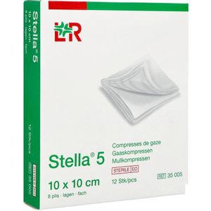 Stella 5 kompressen 10x10cm 12 stuks