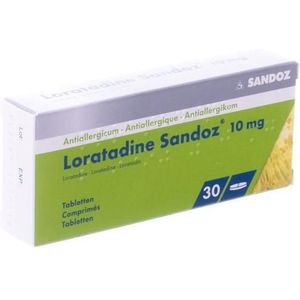 Loratadine Sandoz 10mg Tabletten 30 stuks