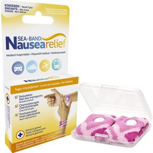 Seaband - Polsband - Roze - Wagenziekte/Reisziekte - 2 stuks