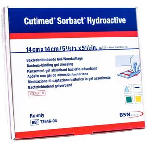 Cutimed Sorbact Hydroactive 14cmx14cm 10 stuks