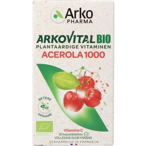 Arkovital Bio Acerola 1000 Kauwtabletten 2x30 stuks