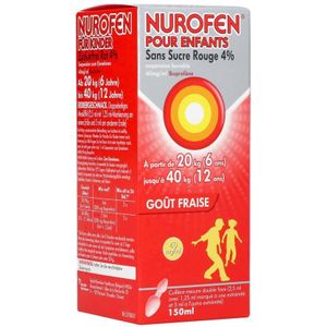 Nurofen Kind suikervrij rood 4% Siroop 150ml