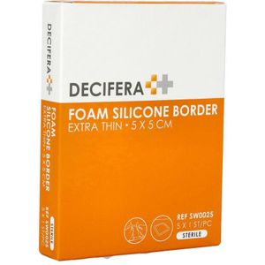Decifera - Foam Silicone Border Extra Thin - 5x5 cm - 5 Stuks