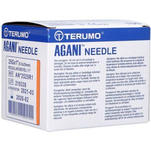 Terumo Agani naalden 25G 1 oranje 100 stuks