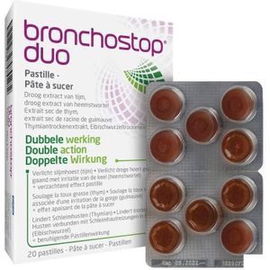 Bronchostop Duo Zuigtabletten 20 stuks
