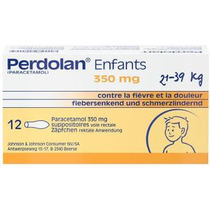Perdolan 350mg kinderen Zetpillen 12 stuks
