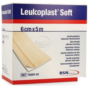 Leukoplast Soft 6cmx5m 1 stuks