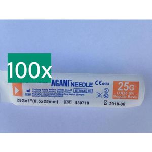 Terumo Neolus naald 25G oranje  100 stuks
