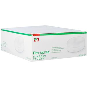 Pro-Ophta oogkompres 6,6x5,3cm 50 stuks