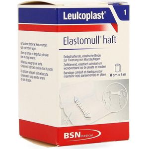 Leukoplast Elastomull haft 8cmx4m  1 stuks