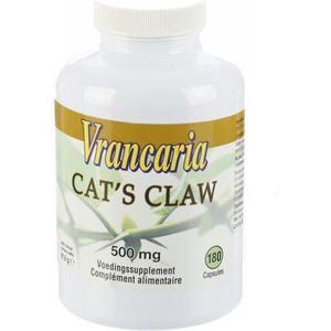 Vrancaria Cats claw 500mg Capsules 180 stuks