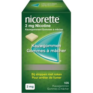 Nicorette® Classic 2mg bij stoppen met roken Kauwgom 105 stuks