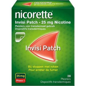 Nicorette® Invisi Patch 25mg bij stoppen met roken Patch 28 stuks
