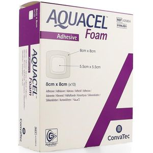 Aquacel Foam adhesive 8x8cm 10 stuks