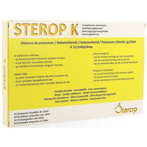 Sterop K ampullen 1g/10ml Drinkbare oplossing 10 stuks