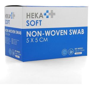 Heka - Soft Non-Woven - Steriel Kompres - 5x5 cm - 100 Stuks