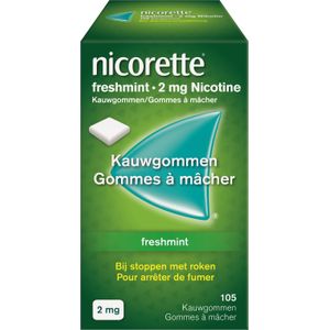 Nicorette® Freshmint 2mg bij stoppen met roken Kauwgom 105 stuks
