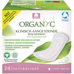 Organyc Inlegkruisjes Licht Verlies Pocketformaat 24 stuks
