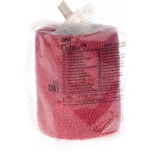 Coban rood 7,5cmx4,5m 1 stuks