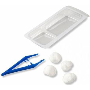 Heka - Wondset - Steriel - 1 stuk - Met Anatomische Pincet en 4 Gaasdeppers