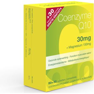Co-enzyme Q10 30mg + magnesium Tabletten 90+30 stuks