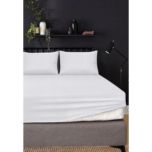 Home impressions Hoeslaken fitted sheet 100% Katoen 180x200 of 160x200 + 30cm PremiumHotel Kwaliteit