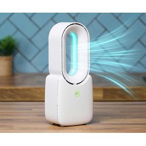 Lifetime Air - Bladeloze Ventilator - Stille Tafelventilator - Wit - Draadloos - USB-C Oplaadbaar